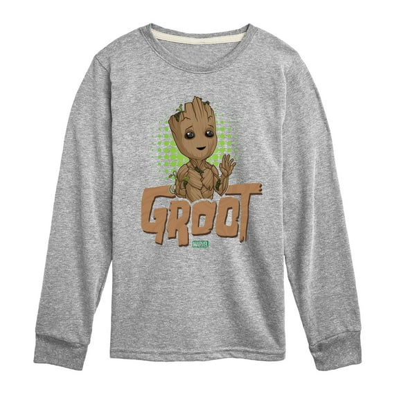 Marvel Guardians of the Galaxy - Baby Groot - Toddler And Youth Long Sleeve Graphic T-Shirt