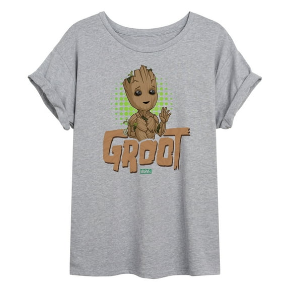 Marvel Guardians of the Galaxy - Baby Groot - Women's Oversized Graphic T-Shirt