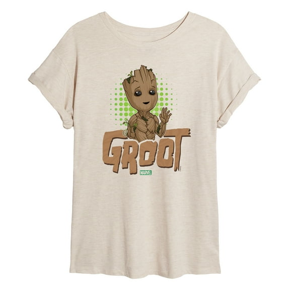 Marvel Guardians of the Galaxy - Baby Groot - Women's Oversized Graphic T-Shirt