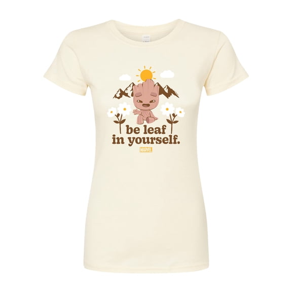 Marvel Guardians of the Galaxy - Be Leaf In Yourself - Juniors Fitted Graphic T-Shirt