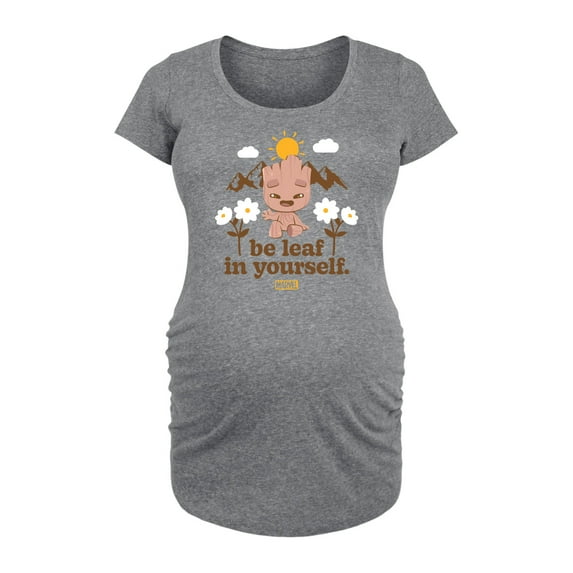 Marvel Guardians of the Galaxy - Be Leaf In Yourself - Maternity Scoop Neck Graphic T-Shirt
