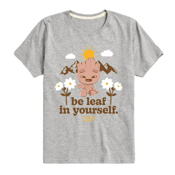 Marvel Guardians of the Galaxy - Be Leaf In Yourself - Toddler And Youth Short Sleeve Graphic T-Shirt