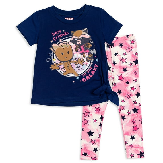 Marvel T-Shirt and Leggings Outfit Set Toddler to Big Kid