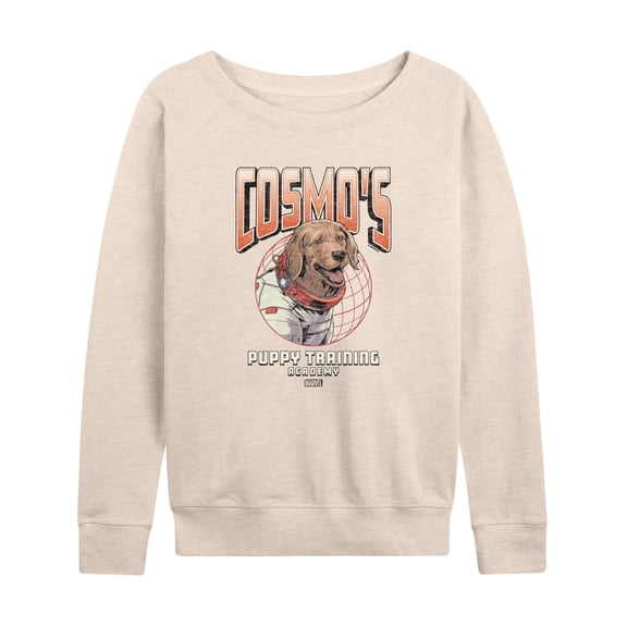 Marvel Guardians of the Galaxy - Cosmos Puppy Training - Women's French Terry Pullover Long Sleeve Shirt