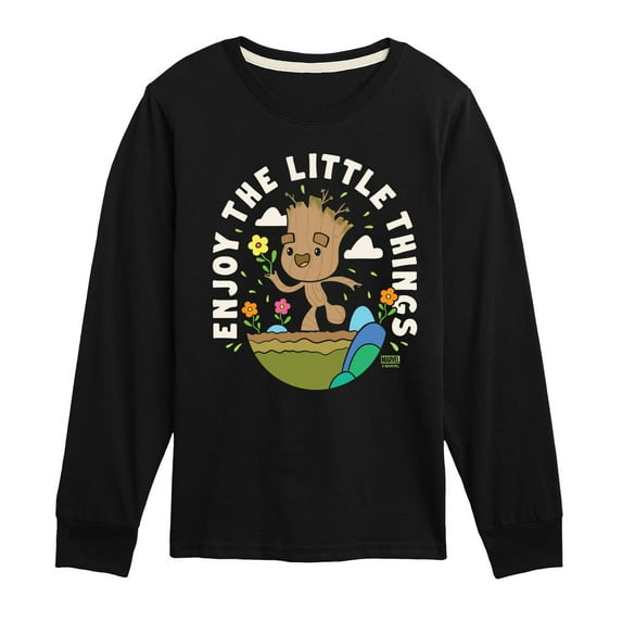 Marvel Guardians of the Galaxy - Enjoy The Little Things - Toddler And Youth Long Sleeve Graphic T-Shirt