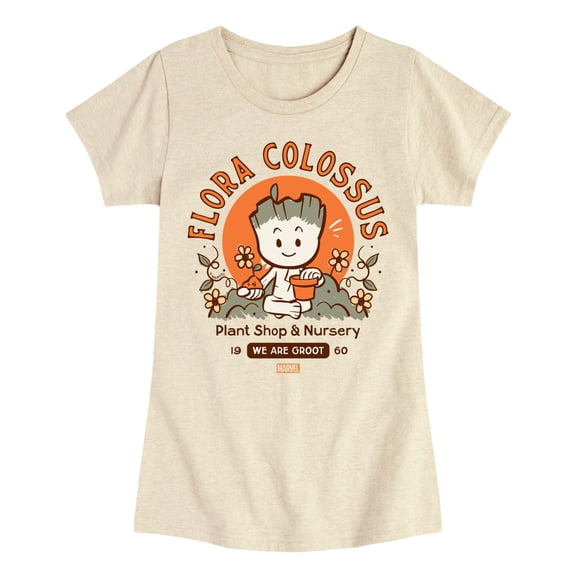 Marvel Guardians of the Galaxy - Flora Colossus Groot - Toddler And Youth Girls Fitted Short Sleeve Graphic T-Shirt