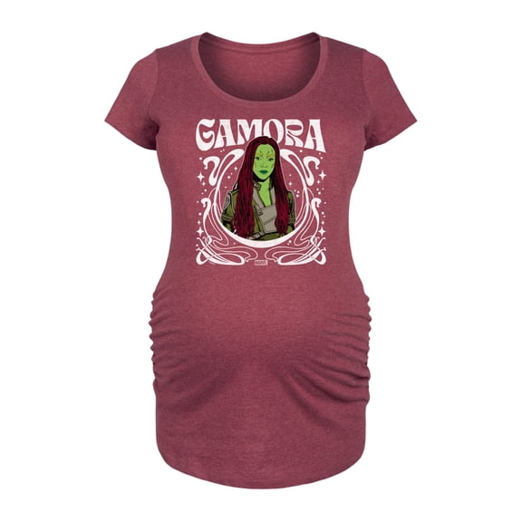 Marvel Guardians of the Galaxy - Gamora Art Nouveau - Maternity Scoop Neck Graphic T-Shirt