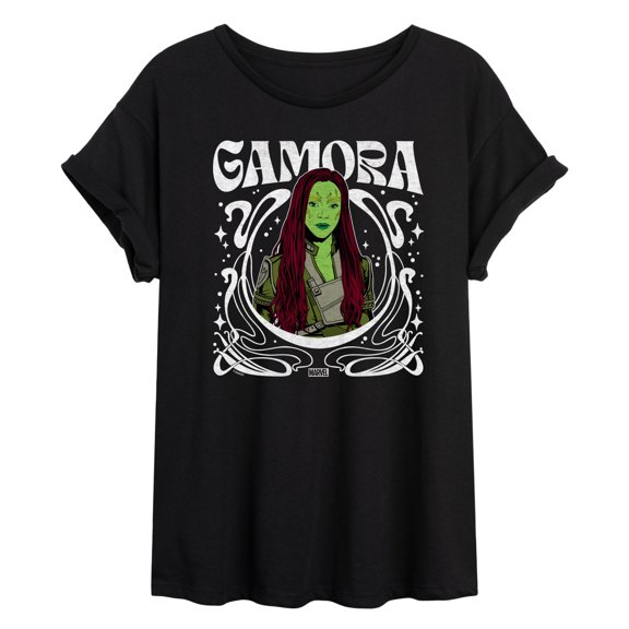 Marvel Guardians of the Galaxy - Gamora Art Nouveau - Women's Oversized Graphic T-Shirt
