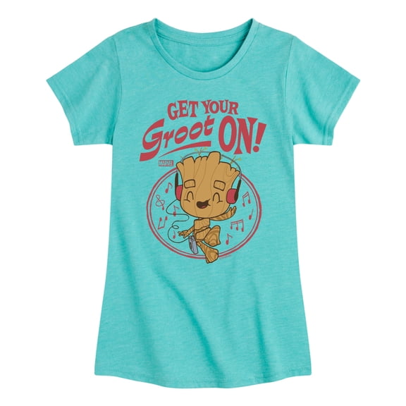 Marvel Guardians of the Galaxy - Get Your Groot On - Toddler And Youth Girls Fitted Short Sleeve Graphic T-Shirt