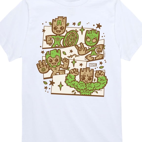 Marvel Guardians of the Galaxy - Groot Characters - Toddler And Youth Short Sleeve Graphic T-Shirt