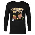 thumbnail image 1 of Marvel Guardians of the Galaxy Groot Chilling with My Peeps - Long Sleeve T-Shirt for Men - Customized-Black, 1 of 5
