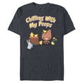 thumbnail image 1 of Marvel Guardians of the Galaxy Groot Chilling with My Peeps - Short Sleeve Blended T-Shirt for Adults - Customized-Navy Heather, 1 of 5