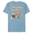 thumbnail image 1 of Marvel Guardians of the Galaxy Groot Chilling with My Peeps - Short Sleeve Blended T-Shirt for Adults - Customized-Ocean Blue, 1 of 5