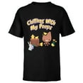 thumbnail image 1 of Marvel Guardians of the Galaxy Groot Chilling with My Peeps - Short Sleeve T-Shirt for Kids - Customized-Black, 1 of 5