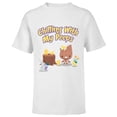 thumbnail image 1 of Marvel Guardians of the Galaxy Groot Chilling with My Peeps - Short Sleeve T-Shirt for Kids - Customized-White, 1 of 5