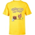 thumbnail image 1 of Marvel Guardians of the Galaxy Groot Chilling with My Peeps - Short Sleeve T-Shirt for Kids - Customized-Yellow, 1 of 5