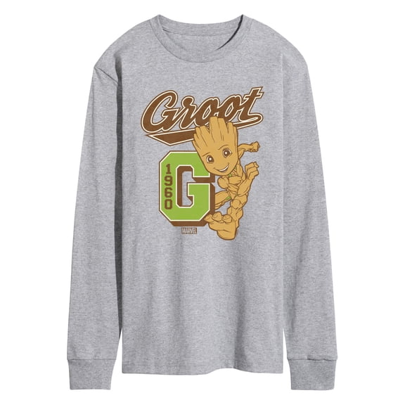 Marvel Guardians of the Galaxy - Groot Collegiate - Men's Long Sleeve Graphic T-Shirt
