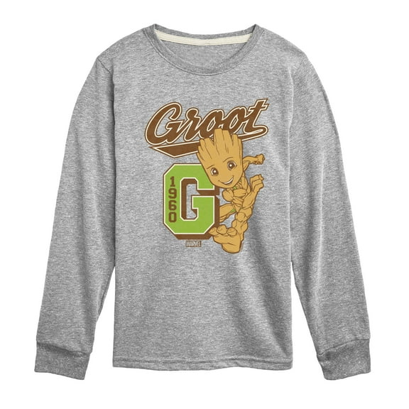 Marvel Guardians of the Galaxy - Groot Collegiate - Toddler And Youth Long Sleeve Graphic T-Shirt
