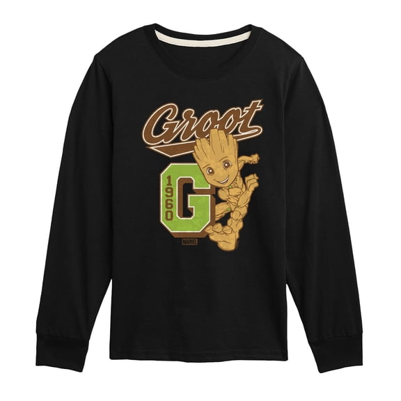 Marvel Guardians of the Galaxy - Groot Collegiate - Toddler And Youth Long Sleeve Graphic T-Shirt
