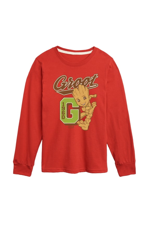 Guardians of the Galaxy - Groot Collegiate - Toddler And Youth Long Sleeve Graphic T-Shirt