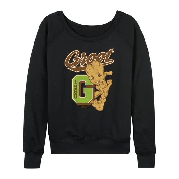 Marvel Guardians of the Galaxy - Groot Collegiate - Women's French Terry Pullover Sweatshirt