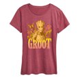 thumbnail image 1 of Marvel Guardians of the Galaxy - Groot Florals - Women's Short Sleeve Graphic T-Shirt, 1 of 5