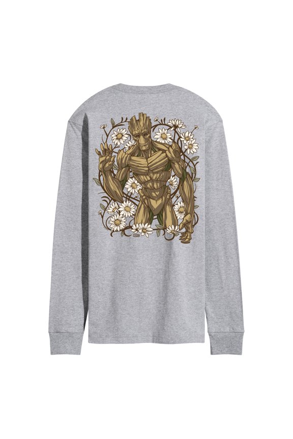 Guardians of the Galaxy - Groot Flowers Oversized - Men's Long Sleeve Graphic T-Shirt