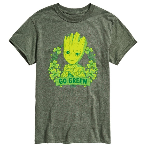 Marvel Guardians of the Galaxy - Groot Go Green St. Patrick's Day - Men's Short Sleeve Graphic T-Shirt