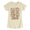 thumbnail image 1 of Marvel Guardians of the Galaxy - Groot Grid - Toddler And Youth Girls Fitted Short Sleeve Graphic T-Shirt, 1 of 5