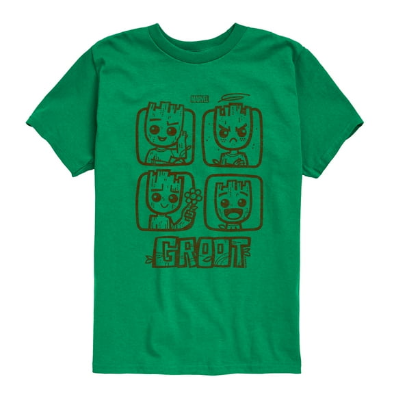 Marvel Guardians of the Galaxy - Groot Grid - Toddler And Youth Short Sleeve Graphic T-Shirt