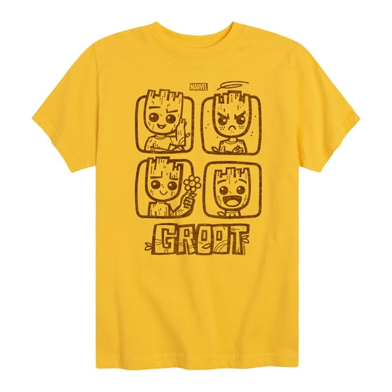 Marvel Guardians of the Galaxy - Groot Grid - Toddler And Youth Short Sleeve Graphic T-Shirt