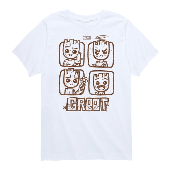 Marvel Guardians of the Galaxy - Groot Grid - Toddler And Youth Short Sleeve Graphic T-Shirt