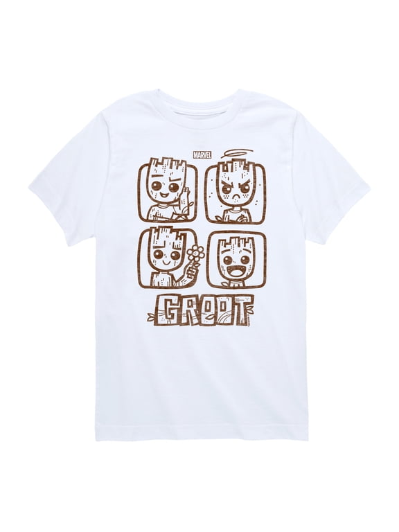 - Guardians of the Galaxy Groot Grid Boys' Short Sleeve Graphic T-Shirt