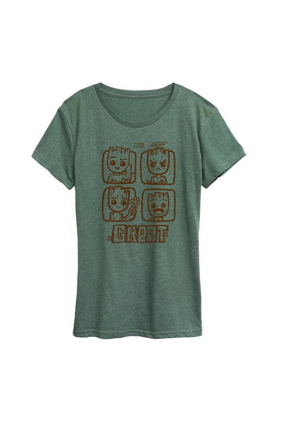 Guardians of the Galaxy - Groot Grid - Women's Short Sleeve Graphic T-Shirt