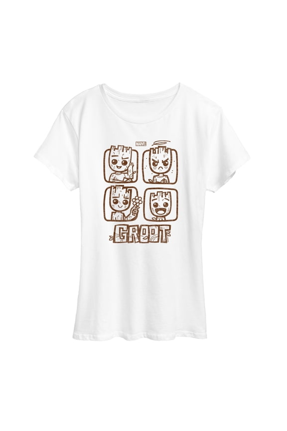 Guardians of the Galaxy - Groot Grid - Women's Short Sleeve Graphic T-Shirt
