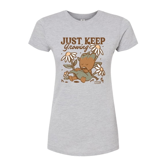 Marvel Guardians of the Galaxy - Groot Keep Growing - Juniors Fitted Graphic T-Shirt