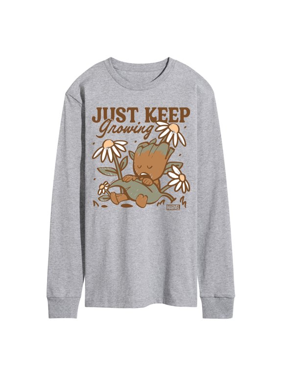 - Guardians of the Galaxy Groot Keep Growing Men's Long Sleeve Graphic T-Shirt