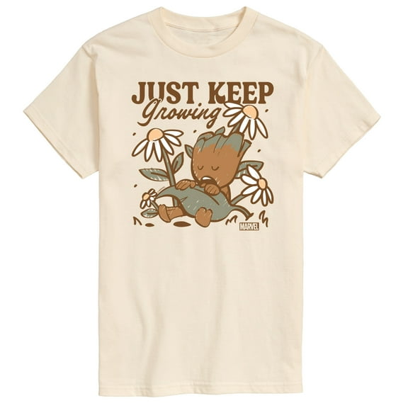 Marvel Guardians of the Galaxy - Groot Keep Growing - Men's Short Sleeve Graphic T-Shirt