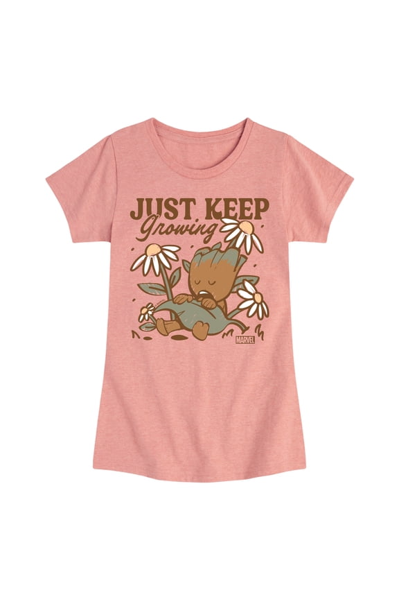 Guardians of the Galaxy - Groot Keep Growing - Toddler And Youth Girls Fitted Short Sleeve Graphic T-Shirt