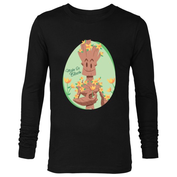 Marvel Guardians of the Galaxy Groot Make it Bloom Spring - Long Sleeve T-Shirt for Men - Customized-Black