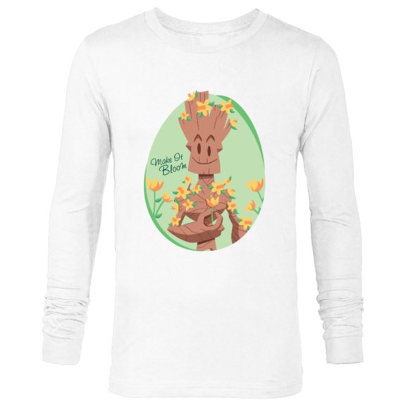 Marvel Guardians of the Galaxy Groot Make it Bloom Spring - Long Sleeve T-Shirt for Men - Customized-White