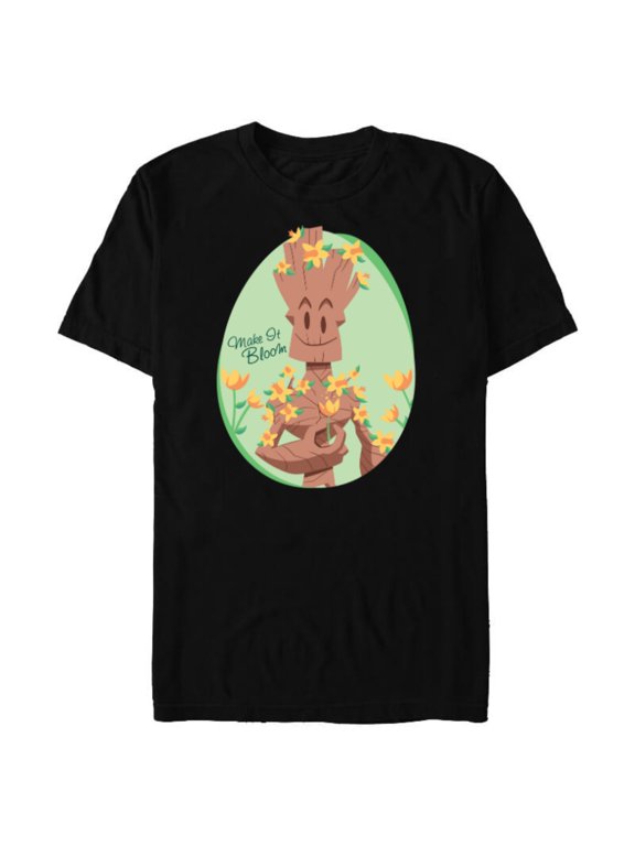 Guardians of the Galaxy Groot Make it Bloom Spring - Short Sleeve Blended T-Shirt for Adults - Customized-Black