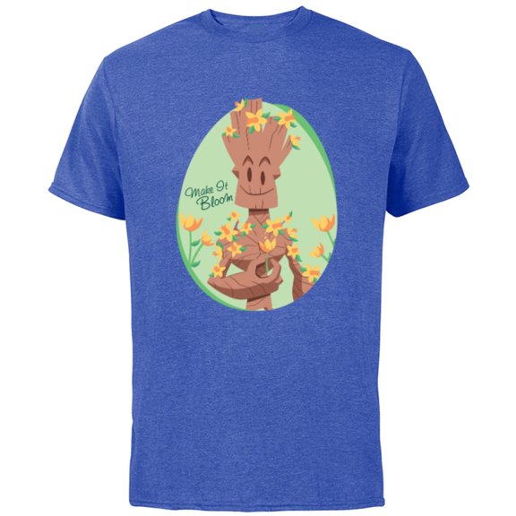 Marvel Guardians of the Galaxy Groot Make it Bloom Spring - Short Sleeve Cotton T-Shirt for Adults - Customized-Royal Heather