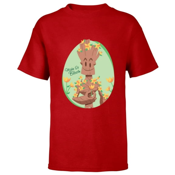 Marvel Guardians of the Galaxy Groot Make it Bloom Spring - Short Sleeve T-Shirt for Kids - Customized-Red