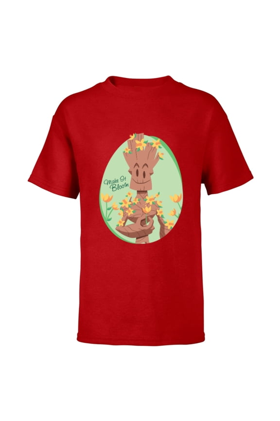 Guardians of the Galaxy Groot Make it Bloom Spring - Short Sleeve T-Shirt for Kids - Customized-Red