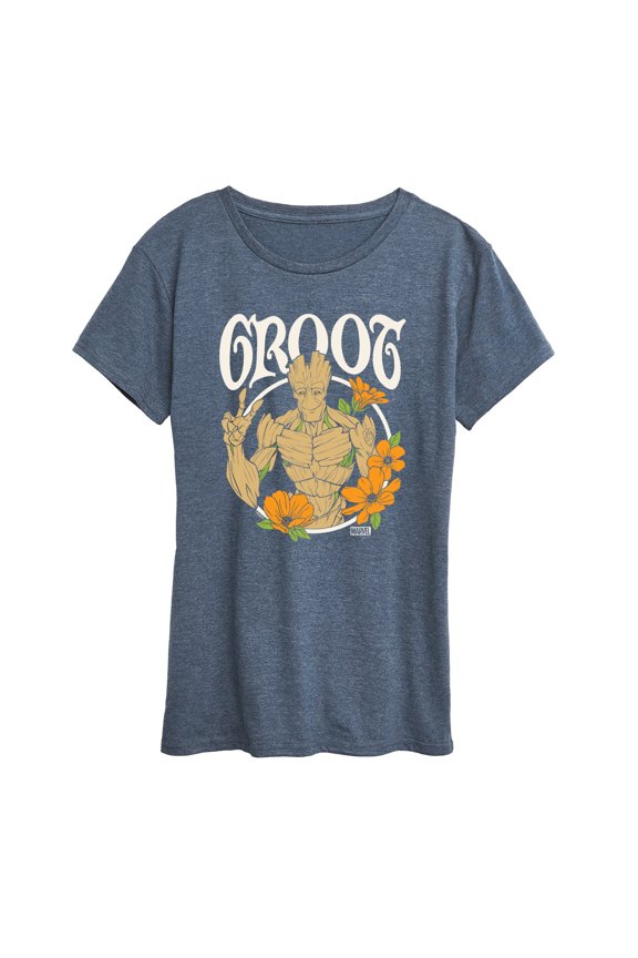 Guardians of the Galaxy - Groot Peace Flowers - Women's Short Sleeve Graphic T-Shirt