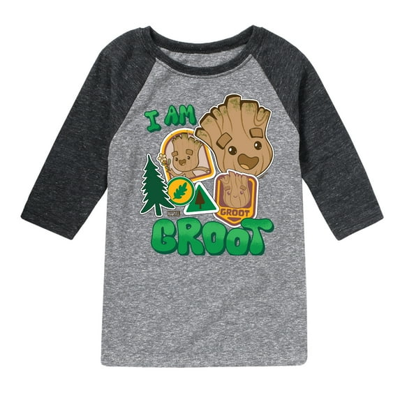 Marvel Guardians of the Galaxy - Groot Sticker Style - Toddler And Youth Raglan