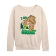 thumbnail image 1 of Marvel Guardians of the Galaxy - Groot Sticker Style - Women's French Terry Pullover Long Sleeve Shirt, 1 of 5