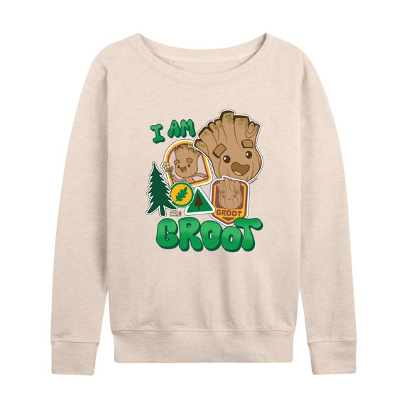 Marvel Guardians of the Galaxy - Groot Sticker Style - Women's French Terry Pullover Sweatshirt