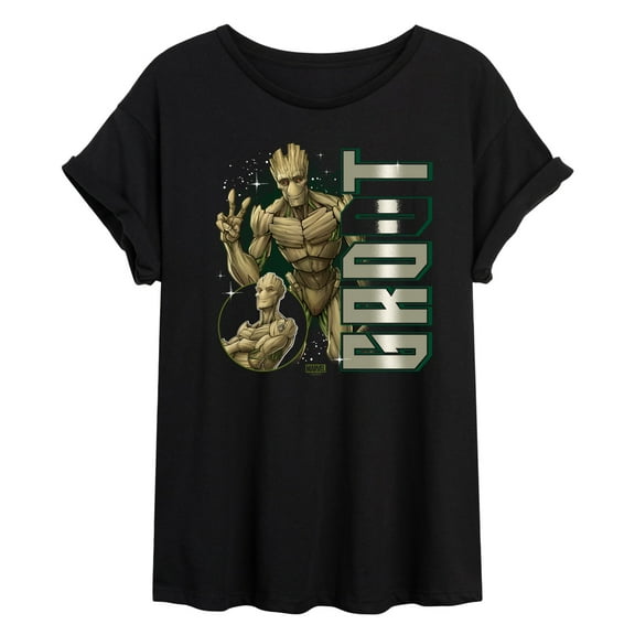 Marvel Guardians of the Galaxy - Groot - Women's Oversized Graphic T-Shirt